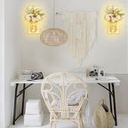 Rustic Wall Sconces Mason Jar Sconces with Remote Control LED Fairy Lights - Image 6