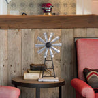 Charming Tall Galvanized Windmill Decor, Metal Windmill Accent for Farmhouse Shelf Decor and Living Room, Adding a Touch of Rustic Farmhouse Decor to Your Home Space - Image 5