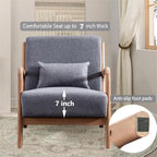 INZOY Mid Century Modern Accent Chair - Image 5