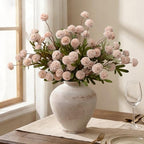 Waipfaru 10pcs Fake Silk Pompon Mums Artificial Flowers - Image 2