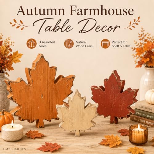 Wooden Leaves Fall Decor, Fall Decorations for Home - Image 3