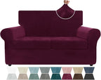 ZNSAYOTX Luxury Velvet Sofa Cover 3 Piece Stretch Loveseat Covers by ZNSAYOTX