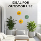 Succulent Metal Flowers Wall Decor - 3D Metal Wall Decor, Flower Art Yellow - Image 6