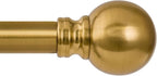 Modern Gold Curtain Rods for Windows 28 to 48 Inch 1" Diameter Adjustable Heavy by Unknown