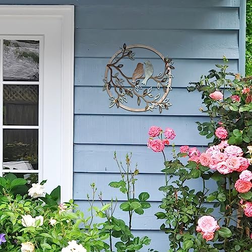 Ferraycle Metal Wall Art Bird Branches Hanging Ornament, Fresh Color - Image 5