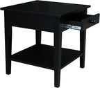 International Concepts Spencer Black Wood End Table - Image 8