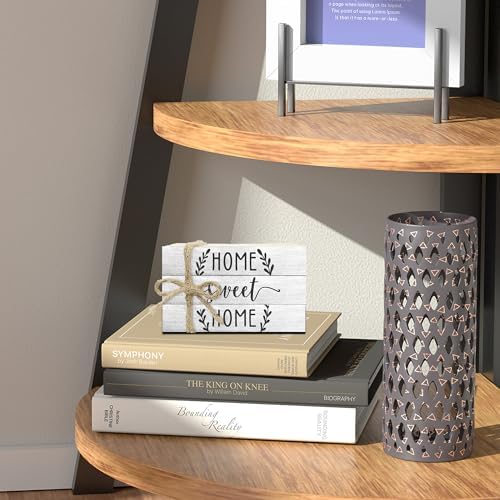 Mini Decorative Books For Home Decor, Small Faux Wood Book Stack Decor, Home Sweet Home Funny Stack Decoration, Stacked Display For Home Nightstand Decoration Housewarming Gifts, Three Pieces -A(21) - Image 5