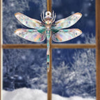 Dragonfly Ornament Stained Glass Style – Acrylic Window Hanging Suncatcher, Car Rearview Mirror Charm, Whimsical Holiday Christmas Tree Ornament, Unique Dragonfly Gifts for Women, Mom, Teacher(Sun-13) - Image 5