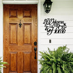 Welcome to Our Home Metal Wall Sign, Entryway Decor, Black,10x14.1 inches - Image 2