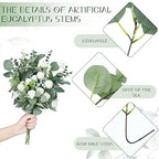 Giegxin 180 Pcs Mixed Artificial Eucalyptus Leaves Stems Bulk Green - Image 3