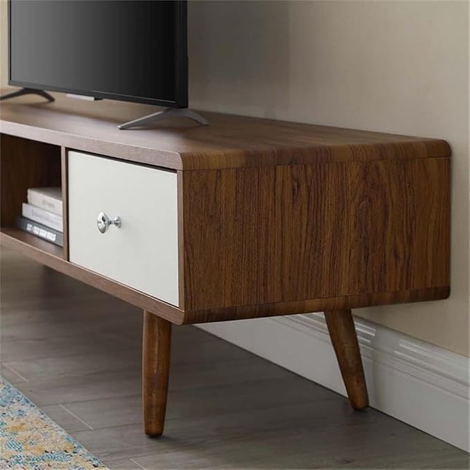 Modway Transmit 70" Media Console Wood TV Stand, 70 Inch, Walnut White - Image 6