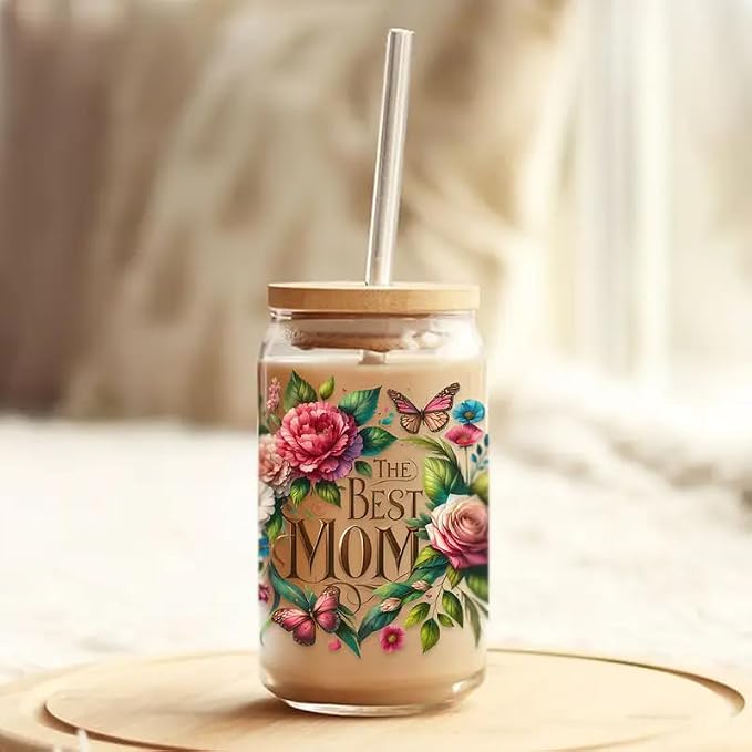 4pcs Mother's Day Series Design UV DTF Cup Wraps Winter UV DTF Transfer Sticker - Image 5