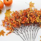 8Pcs Artificial Fall Flowers Real Touch Flowers Decorations,Orange Yellow - Image 6