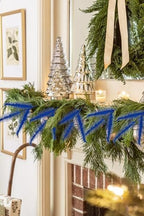 Oairse 8 Pcs Christmas Tree Picks and Sprays Navy Blue Glitter Christmas Picks 28" Christmas Glitter Feathers Leaves Stems for Christmas Tree Filler Branches Wreaths Centerpieces Holiday Decorations - Image 3