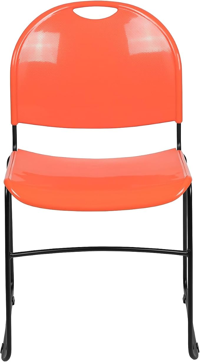 Flash Furniture HERCULES Series 5 Pack 880 lb. Capacity Orange Ultra-Compact by FlashFurniture