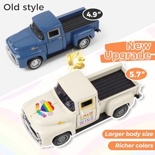 Pride Rainbow Truck Decor, LGBTQ Pride Month Decorations, Tiered Tray Decor, Love is Love Tabletop Centerpiece, Rustic Farmhouse Rainbow Home Kitchen Party Decor - Image 4