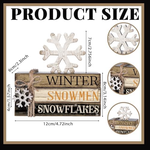 4 Pcs Winter Table Decorations Snowflaketiered Tray Decor - Image 4