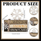 4 Pcs Winter Table Decorations Snowflaketiered Tray Decor - Image 4