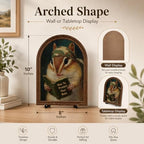 Wooden Tabletop Decor Funny Reading Chipmunk Art for Bookshelf Desk Shelf, Vintage Animal Sign with Rustic Frame, Home Office Decorative Accent - Image 6