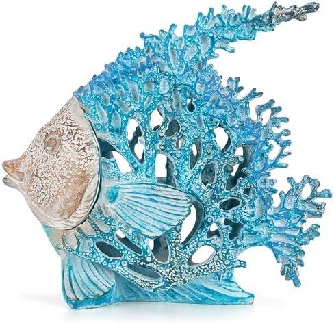 VVGIFTS Beach Coastal Coral Reef Angelfish Home Office Bathroom Decor Gift - Image 2