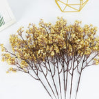 8Pcs Artificial Babys Breath Flowers Real Touch Fake Gold Flower Decoration - Image 6
