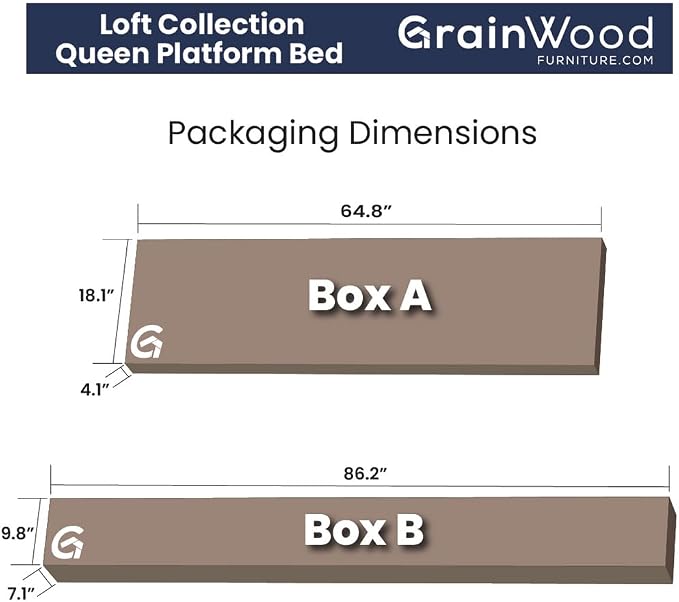 Grain Wood Furniture Loft Queen Size Solid Wood Bed, Brushed Mocha - Image 8