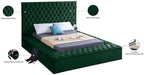 Meridian Furniture Bliss Collection Modern | Contemporary Velvet Upholstered Bed - Image 6