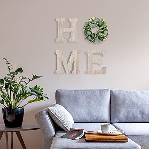 Pinkpum Wood Home Sign with Eucalyptus Wreath for O Home Decor Wall Decor - Image 2