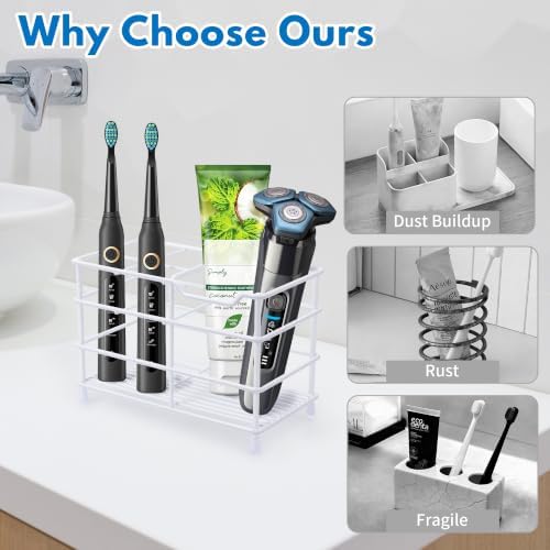 Electric Toothbrush Holders for Bathrooms 304 Stainless Steel Quick Drying - Image 2