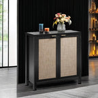 SICOTAS Rattan Sideboard Buffet Storage Cabinet - Image 6