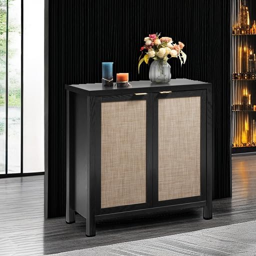 SICOTAS Rattan Sideboard Buffet Storage Cabinet - Image 6