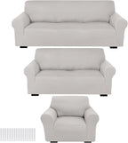 Peryiter 3 Pcs Couch and Loveseat Covers Set Sofa Cover by Peryiter