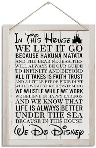 In This House Sign, Farmhouse Wood Sign, Rustic Hanging Wood Plaque Sign, farmhouse Home Decor, Room Decoration, House Door Sign, Wall Decor, Decorative Wooden Wall Sign by Unknown