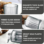 CERBIOR Bathroom Accessories Set, 4 PCS Glass Bathroom Set,Silver Grey - Image 4
