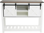 White Farmhouse Entryway Table, Rustic Hallway Table - Image 8