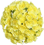 Silk Roses Flower Bouquet 4 Bundles 60 Heads for Wedding Home, Yellow - Image 7