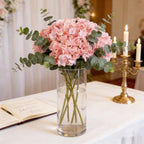 Kimura's Cabin 6pcs Artificial Hydrangeas Flowers Silk Hydrangea,Pink - Image 5