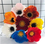 10 pcs Brown Artificial Flowers Poppy Flowers,11inch Faux Flower Stems - Image 6