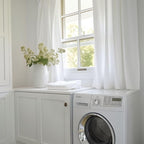 48 Inch Length White Linen Semi Sheer Curtains - Image 8