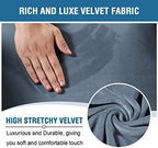 H.VERSAILTEX Velvet Stretch Recliner Couch Covers 4-Pieces Style Recliner Chair - Image 3