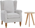 Upholster Accent Armchair & Side Table 2-Piece Set, Chenille Vintage Style by YABTOP