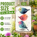 Vintage Tin Sign Watercolor Birds Wall Decor Nursery Birds Print Cute Wall Decoration Animals Sign Poster Home Bar Plate Wall Decor 12x16 Inch - Image 2