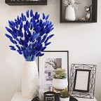 Uieke 17’’ Natural Bunny Tails Dried Flowers, 120 Pcs Dried Lagurus Ovatus, Dried Blue Pampas Grass Decor for Farmhouse Flower Arrangements Wedding Home Party Decorations - Image 7