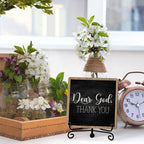 Modern Farmhouse Decor, Home Decor For Living Room, Boho Chic Aesthetic Shelf Decorations, Christian Dear God Sign, Farm House Entryway Tv Stand Fireplace Coffee Table Decoration (01) - Image 3