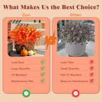 RECUTMS Fall Artificial Flowers for Outdoors,Orange Gold Fake Plants Flower - Image 4