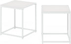 Furinno CAMNUS Side Table Set of 2, Metal Frame End Table, Square Open Frame - Image 6