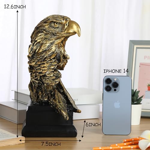 H&W Golden Bald Eagle Figurines - USA's National Emblem - Statue Decoration - Image 4