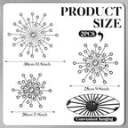 Blulu 4 Pcs Black Wall Decor, Bling Crystal Starburst Metal Wall Art - Image 3