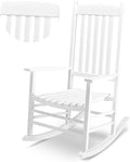 Outvita Outdoor Rocking Chair, Solid Wood High Back Rocker, All Weather Lounge by Outvita