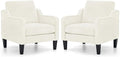 VINGLI Mid Century Modern Accent Chairs Set of 2, Comfy Armchair Chenille Sofa by VINGLI